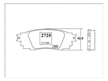 Pastilla Freno Trasero Toyota Rav4 2.0 2019