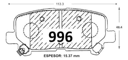 Pastilla Freno Honda Pilot 2008 2016 Traseras