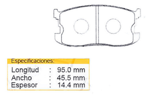 Pastilla Freno Delantero Isuzu Gemini 1.5 4xc1 1988 1991