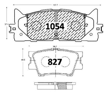Kit Pastillas Delanteras + Traseras Freno Toyota Camry 2006 2017
