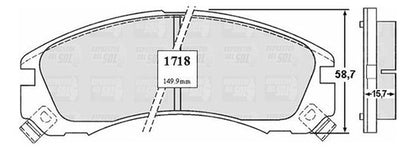 Pastilla Freno Delantero Mitsubishi Delica 2.8 1994 1998