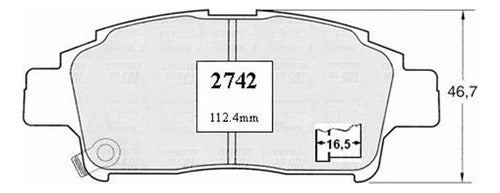 Pastilla Freno Delantero Toyota Yaris 1.3 2000 2005