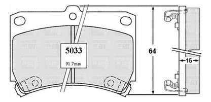 Pastilla Freno Delantero Ford Escort 1.9 1993 1994