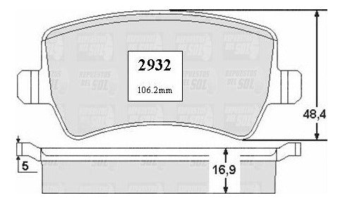 Pastilla Freno Trasero Volvo V60 T6 3.0 2011