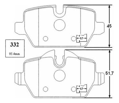 Pastilla Freno Trasero Bmw 318i 2.0 2007 2007