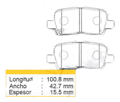 Pastilla Freno Trasera Honda Pilot 3.5 J35a 2003 2008