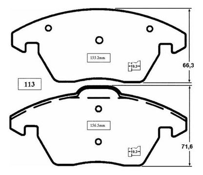 Pastilla Freno Delantero Peugeot 208 1.4 2013 2016