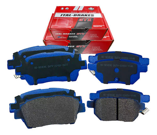 Kit Pastillas Delanteras + Traseras Freno Great Wall Peri 2009 2011