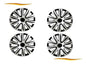 Juego Tapa Rueda Aro 14 Universal Gris Negro