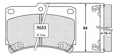 Pastilla Freno Delantero Ford Escort 1.9 1993 1994