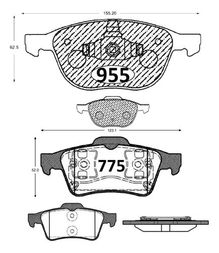 Pastilla Freno Volvo S40 2004 2013 Delanteras Traseras