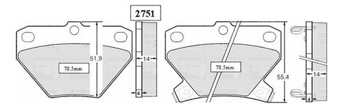 Pastilla Freno Trasero Toyota Yaris 1.3 2000 2001