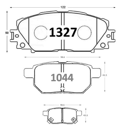 Kit Pastillas Delanteras + Traseras Freno Gtx Brilliance V3 2016 2021