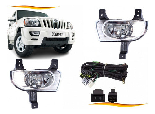 Kit Neblinero Mahindra Scorpio 2010 2018 + Cables