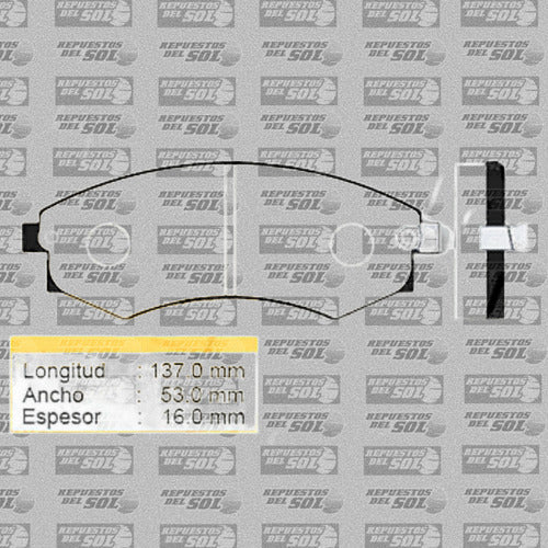 Pastilla Freno Delantero Hyundai Galloper 2.5 D4bh 1996 2000