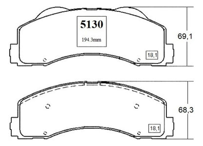Pastilla Freno Delantero Ford F150 4.6 2015