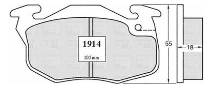 Pastilla Freno Delantero Renault Clio I 1.2 1990 1998