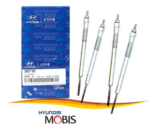 Set Bujia Incandescente Hyundai H1 2.5 2005 2007 4 Uds