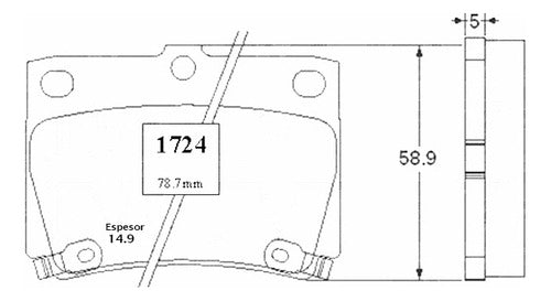Pastilla Freno Trasero Mitsubishi Montero Sport 2.4 2017