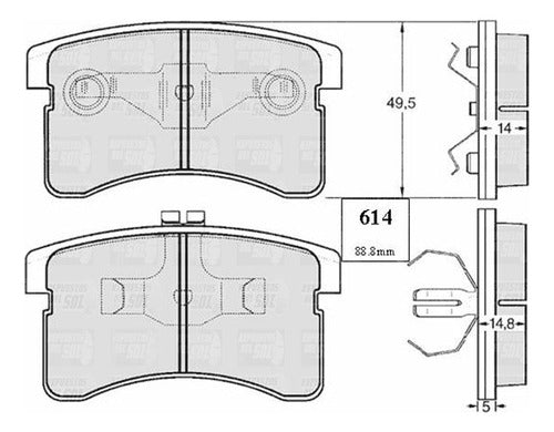 Pastilla Freno Delantero Daihatsu Cuore 850 1998 2000