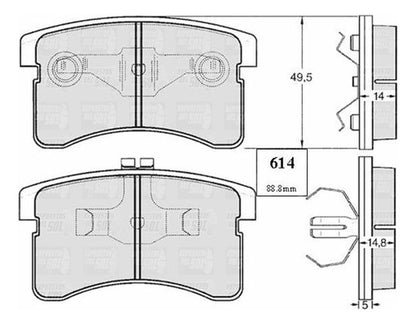 Pastilla Freno Delantero Daihatsu Cuore 850 1998 2000