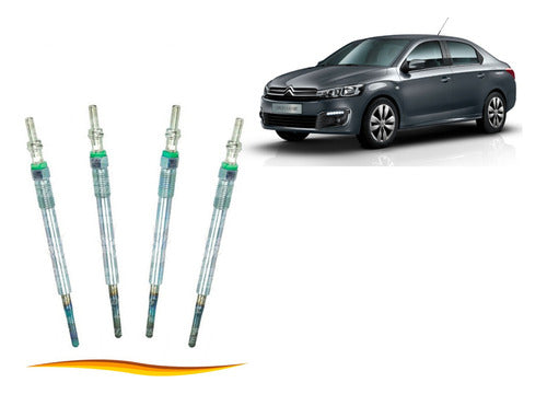 Set Bujia Incandescente C Elysee 1.6 2013 2023 Dv6d 4 Uds