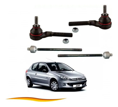 Brazos Axial + Terminal Peugeot 206 2004 2010 Par
