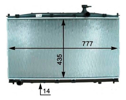 Radiador Motor Hyundai Santa Fe 2.7 2006 2009 Mecanico