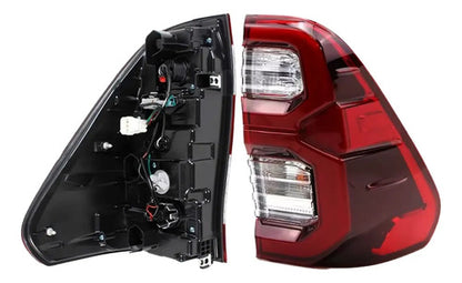 Farol Trasero Toyota Hilux Revo 2021 2025 Set Led Derecho / Izquierdo Rojo