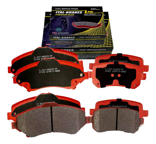 Kit Pastillas Delanteras + Traseras Freno Dodge Caravan 2008 2010