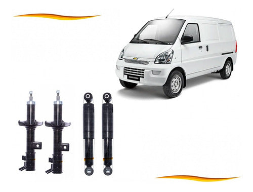 Par Amortiguador Chevrolet N300 1.2 2011 2019 Delantero + Traseros