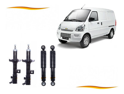 Par Amortiguador Chevrolet N300 1.2 2011 2019 Delantero + Traseros