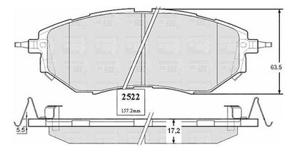 Pastilla Freno Delantero Subaru Outback 3.6 2010