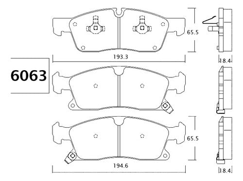 Pastilla Freno Delantero Jeep Grand Cherokee Ltd 2013