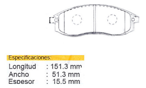 Pastilla Freno Delantero Mitsubishi L200 Work 2.5 2003 2006