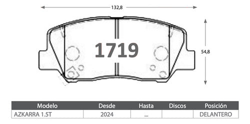 Discos Freno Con Pastilla Gtx Geely Azkarra 2022 2024