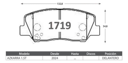 Discos Freno Con Pastilla Gtx Geely Azkarra 2022 2024