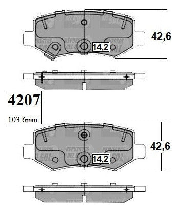 Pastilla Freno Trasero Chevrolet Captiva 1.5 2019