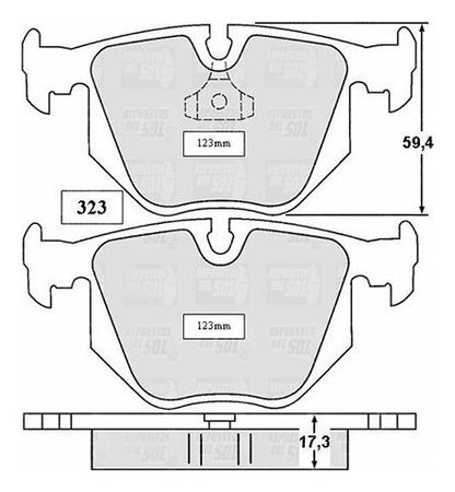 Pastilla Freno Trasero Bmw 325i 2.5 2000 2005