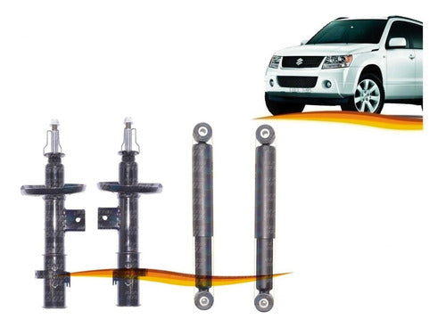 Par Amortiguador Suzuki Grand Vitara 2006 2012 Delantero + Traseros