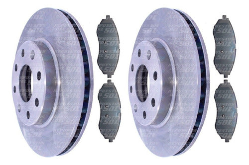 Kit Pastilla Freno + Par Disco Mitsubishi L200 2.4 16/22