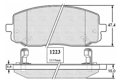 Pastilla Freno Delantero Hyundai I10 1.2 2011 2014