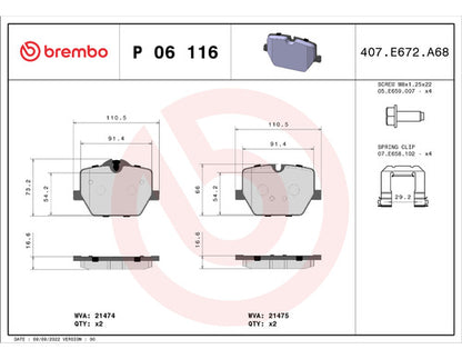 Discos Freno Con Pastilla Brembo Bmw 330e 2019 2024