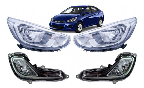 Optico 7 Pin + Neblinero Hyundai Accent Rb 2015 2019