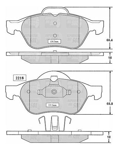 Pastilla Freno Delantero Renault Laguna Ii 2.0 2004 2007
