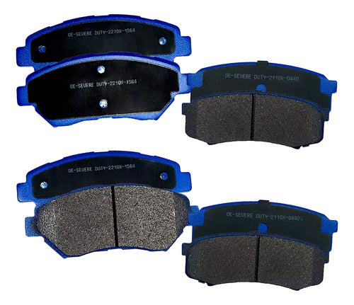 Kit Pastillas Delanteras + Traseras Freno Gtx Jmc New Vigus Work 2022 2023