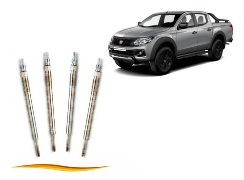 Set Bujia Incandescente Fiat Fullback 2.4 2016 2019 4 Uds