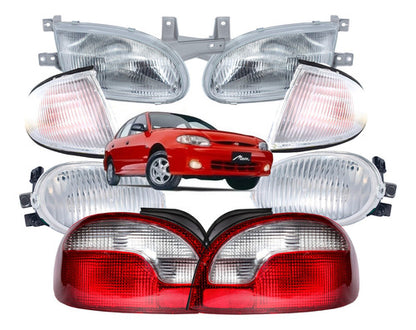Optico + Farol + Neblinero Hyundai Accent 1998 2001