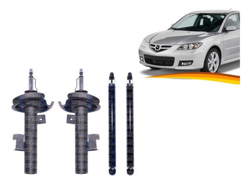 Amortiguador Mazda 3 2004 2009 Delanteros + Traseros Pack 4