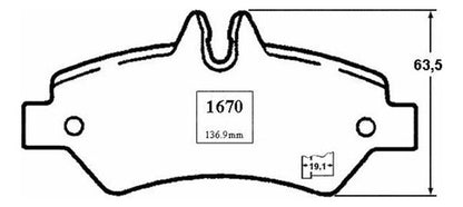 Pastilla Freno Trasero Mercedes Sprinter 313 2006